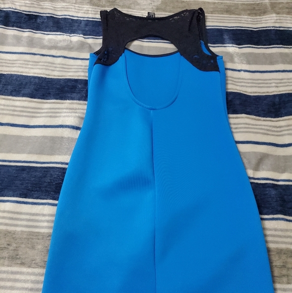 Blue Lace Straps Dress - Picture 5 of 9